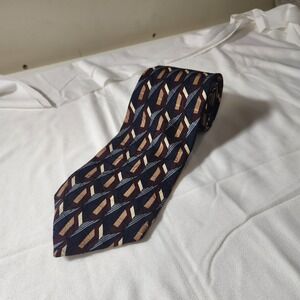 J.G. Hook Multicolor Geometric Mens‎ 100% Silk Tie Size 58x3.75 Inches